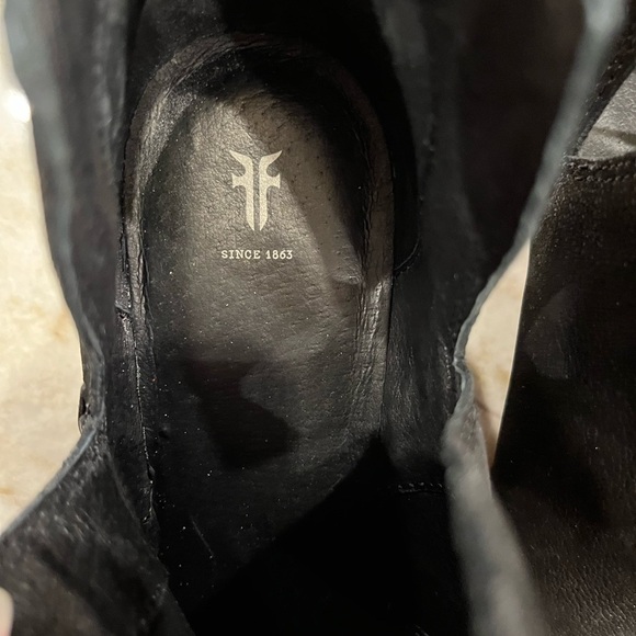 LIKE NEW Frye Reina Cut-Out Women's Suede Cowboy‎ Ankle Bootie | Black | Size 10 - Picture 7 of 12